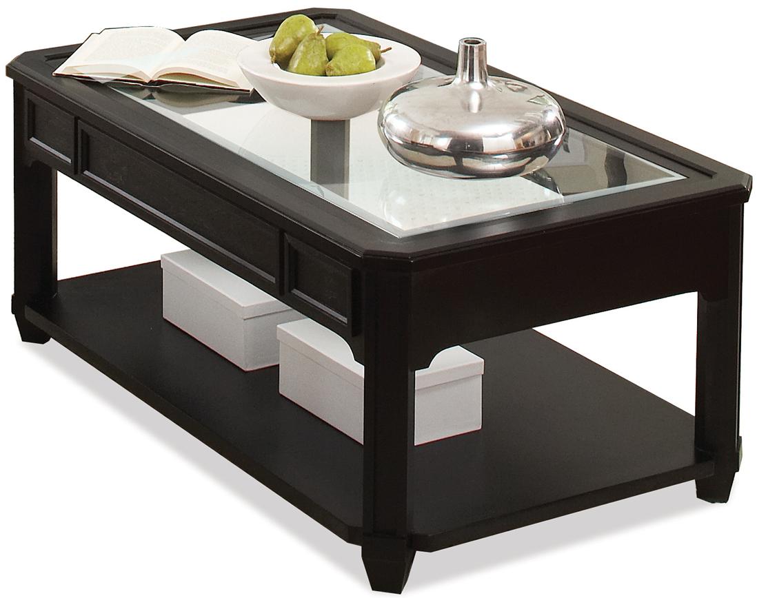 Riverside Furniture Farrington Rectangle Cocktail Table with Glass Top